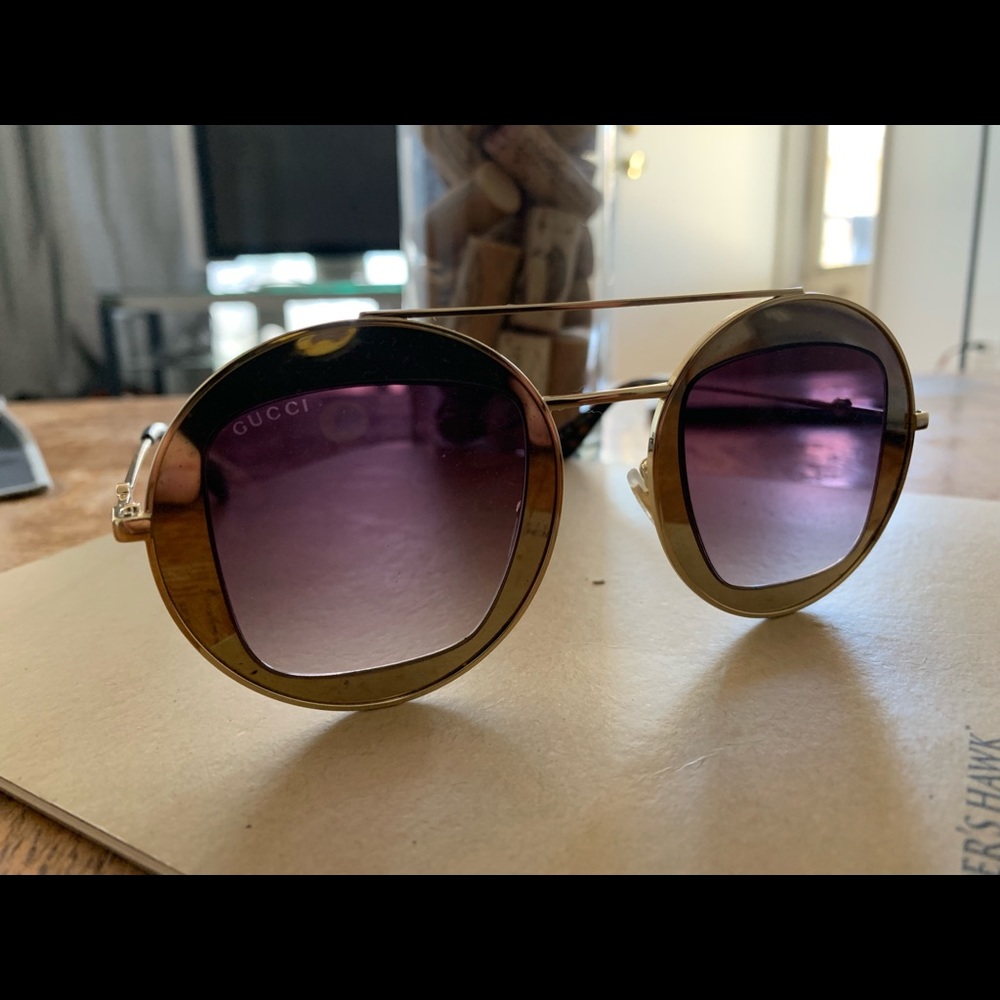 Authentic Gucci Gold Sunglasses